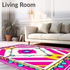 Vibrant Geometric Patterned Statement Rug