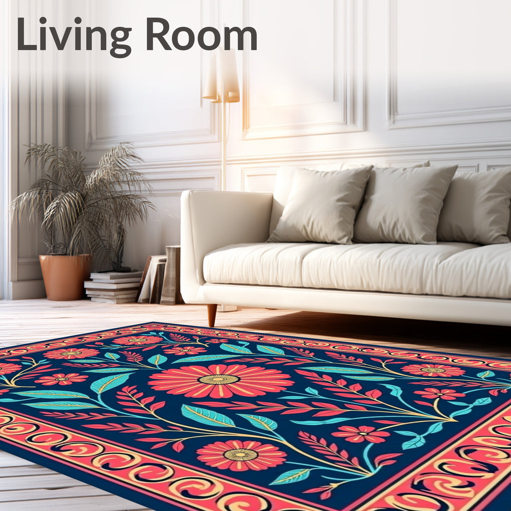 Floral Medallion Pattern Rug