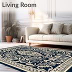 Ornate Botanical Patterned Rug