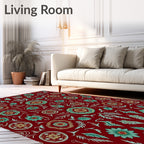 Elegant Floral Inspired Medallion Pattern Rug
