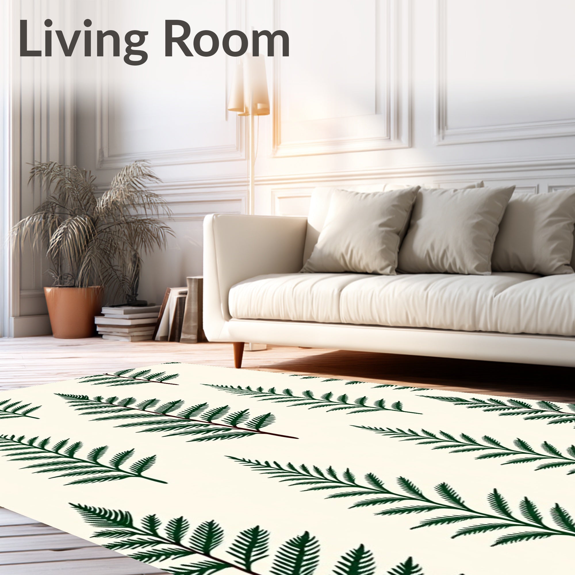 Forest Fern Pattern Rug