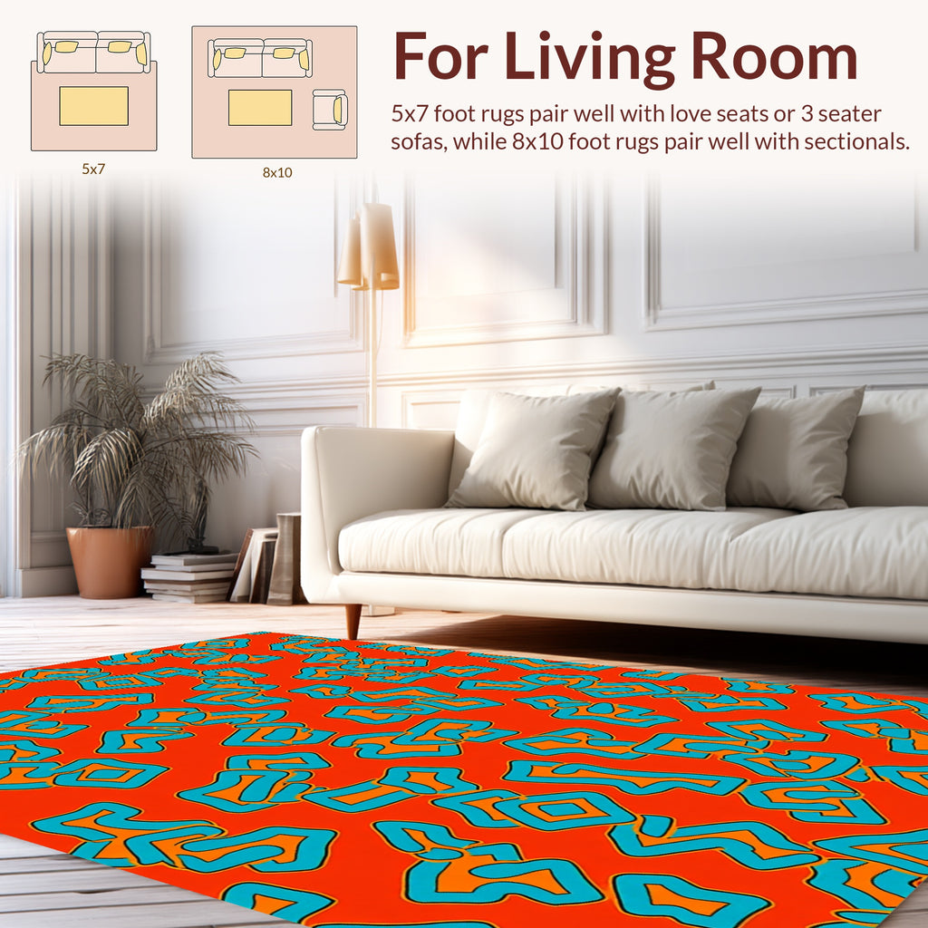 Bold Geometric Abstract Pattern Rug