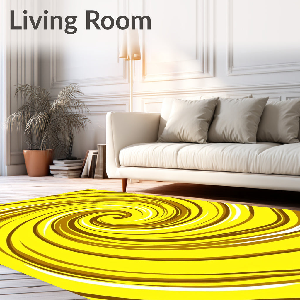 Sunny Swirl Warm Tones Rug