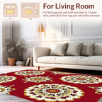 Geometric Floral Mandala Medallion Rug