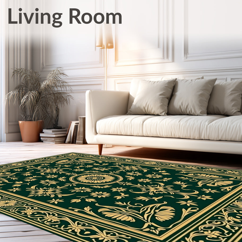 Rich Botanical Floral Pattern Rug