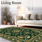 Rich Botanical Floral Pattern Rug