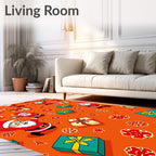 Cheerful Santa Claus Gift Pattern Rug