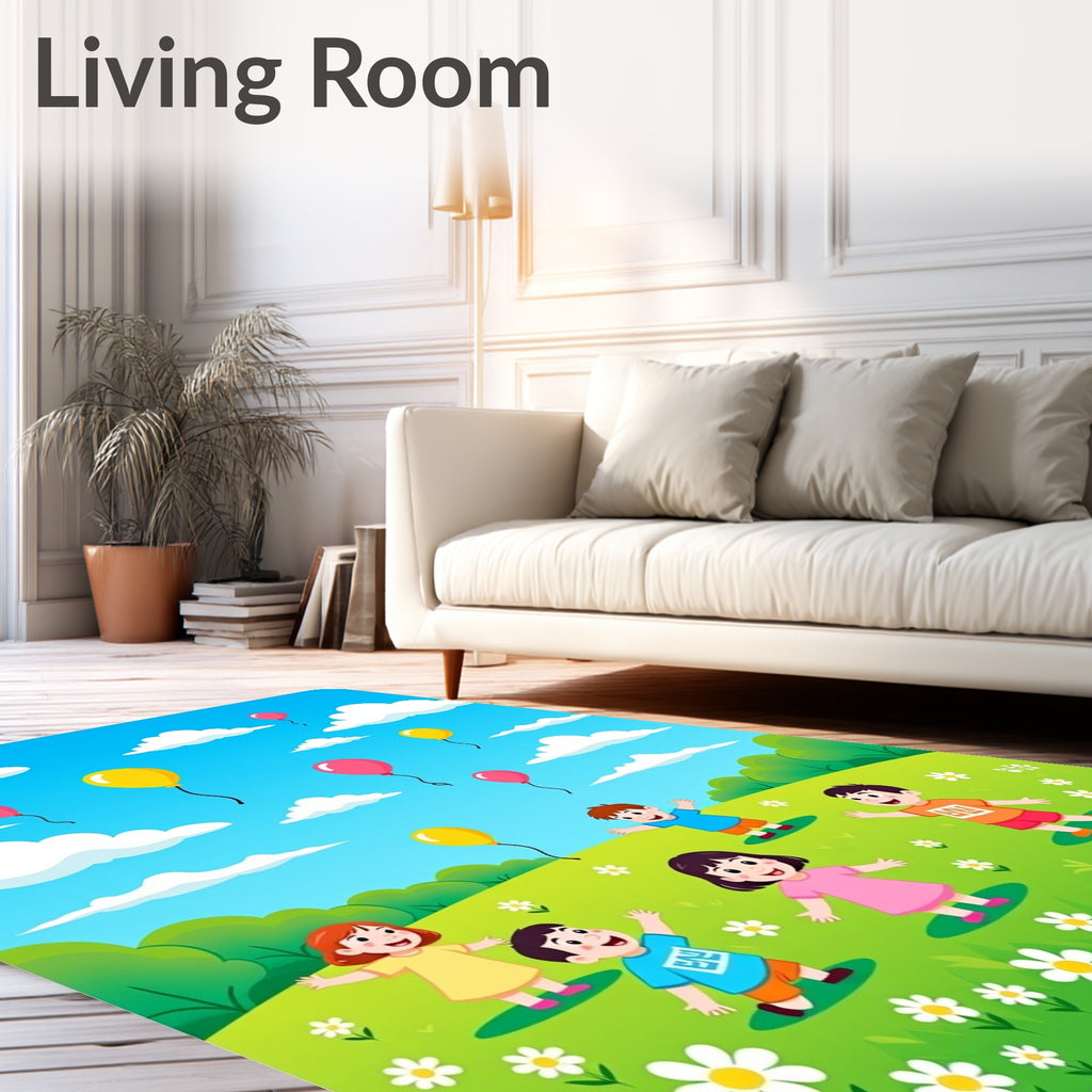 Joyful Kids Balloon Field Pattern Rug