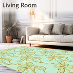 Art Nouveau Floral Pattern Rug