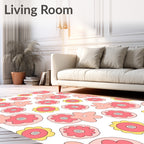 Whimsical Pastel Floral Doodle Rug