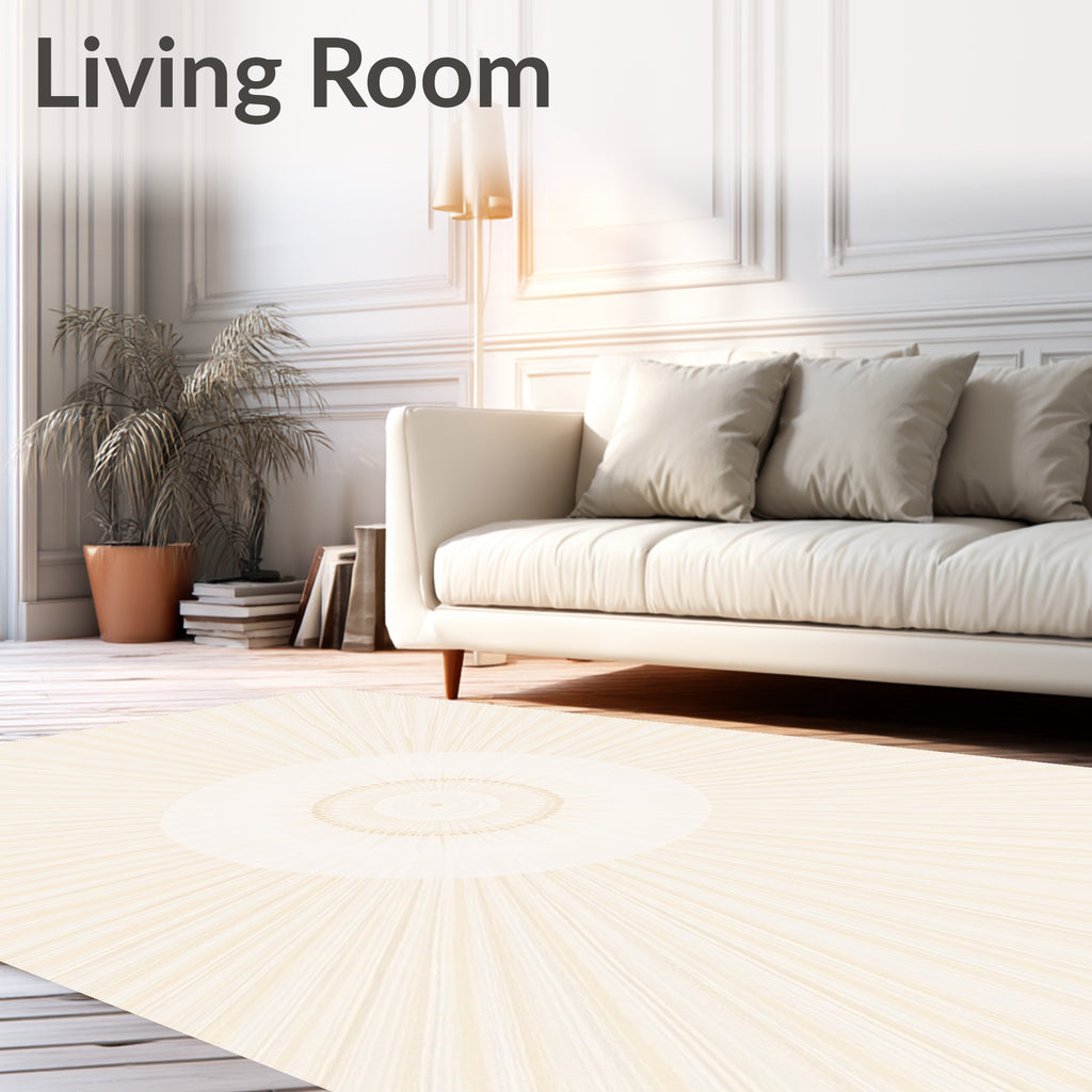 Sunburst Geometric Mandala Style Rug