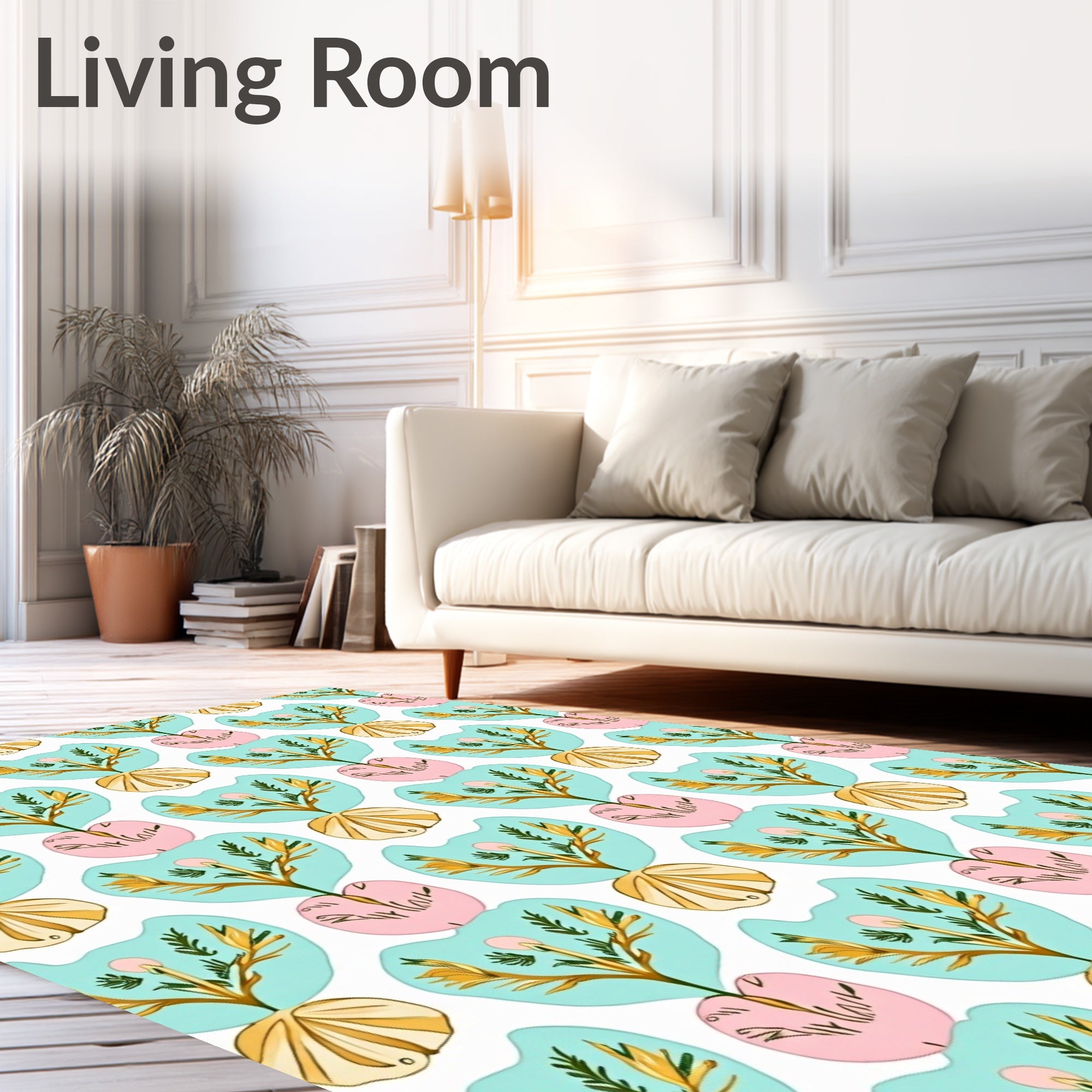 Abstract Floral Nature Pattern Rug