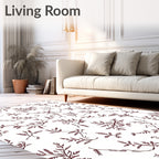 Viney Botanical Sketch Pattern Rug
