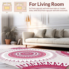 Radiant Pink Mandala Pattern Rug
