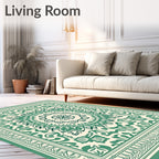 Greenery Floral medallion Pattern Rug