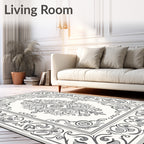 Vintage Floral Scrollwork Classic Design Rug