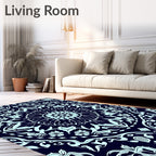 Elegant Mandala Floral Pattern Rug