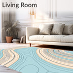 Abstract Contour Line Art Rug