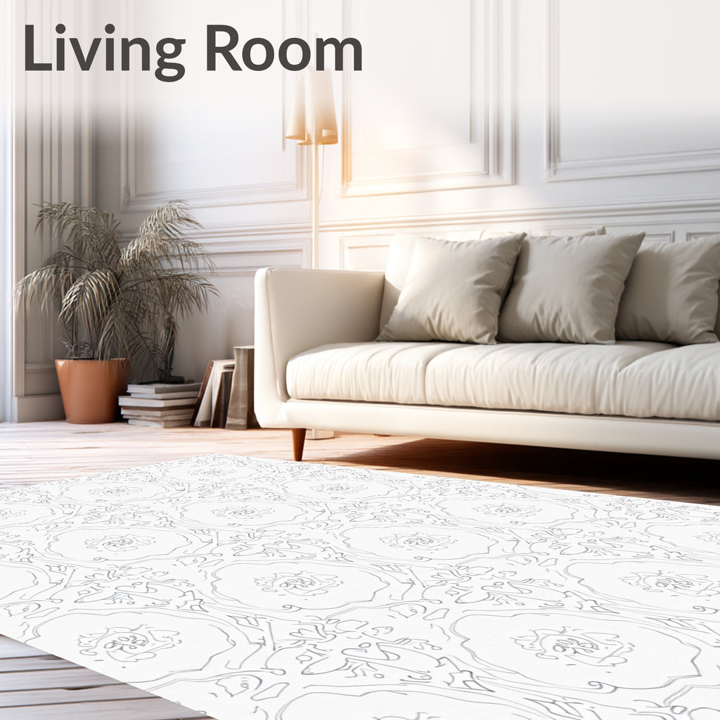 Line Art Floral Medallion Harmony Rug