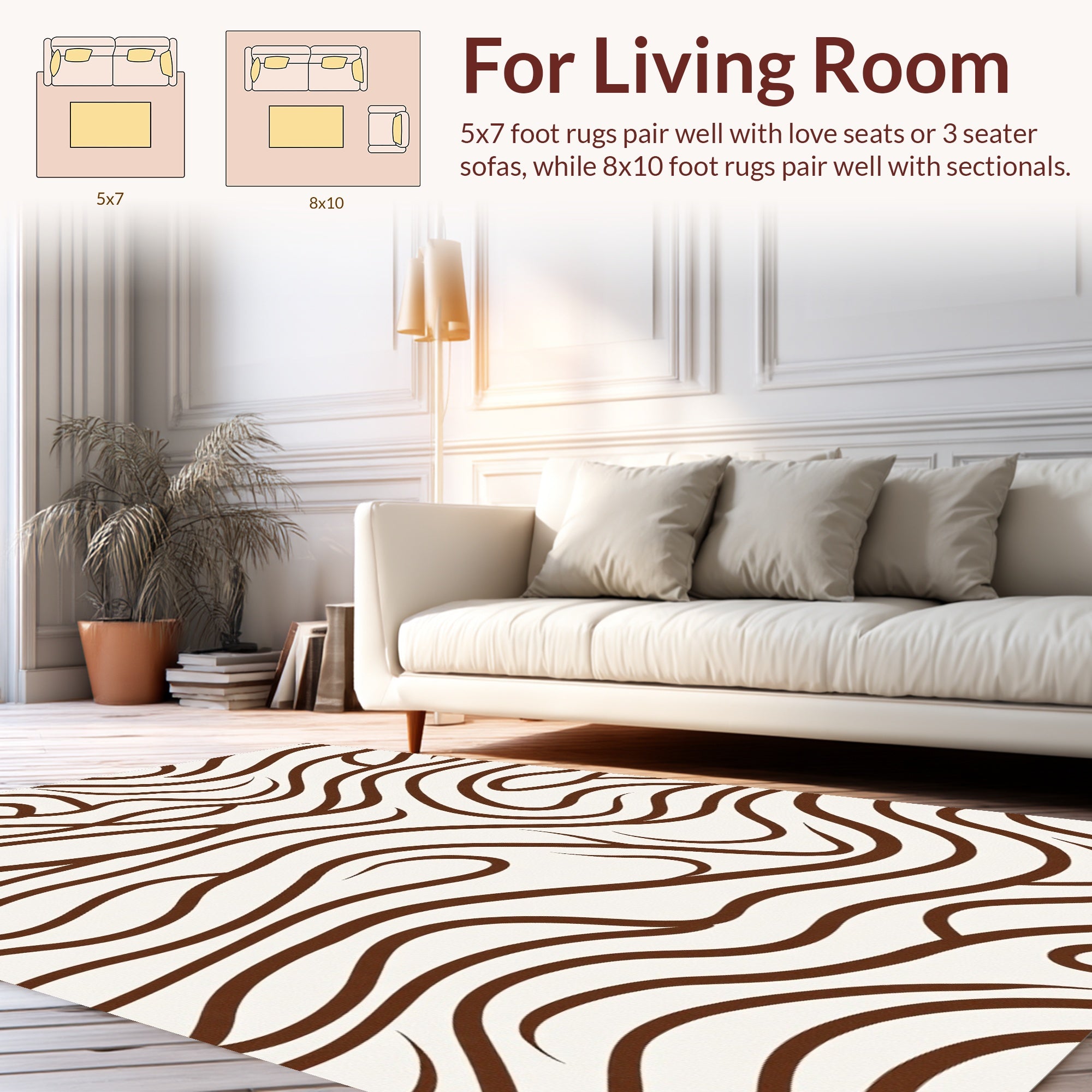 Organic Swirl Pattern Rug