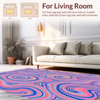 Trippy Swirls Pastel Pattern Rug