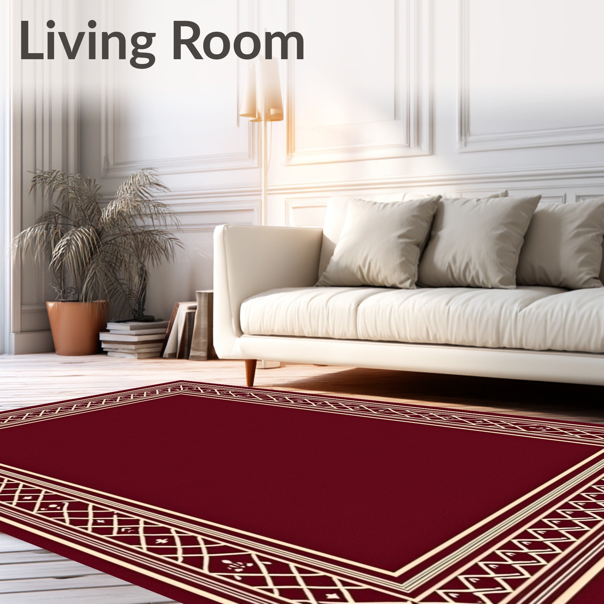 Classic Geometric Border Design Rug