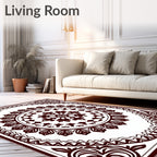 Ornate Mandala Ethnic Pattern Rug
