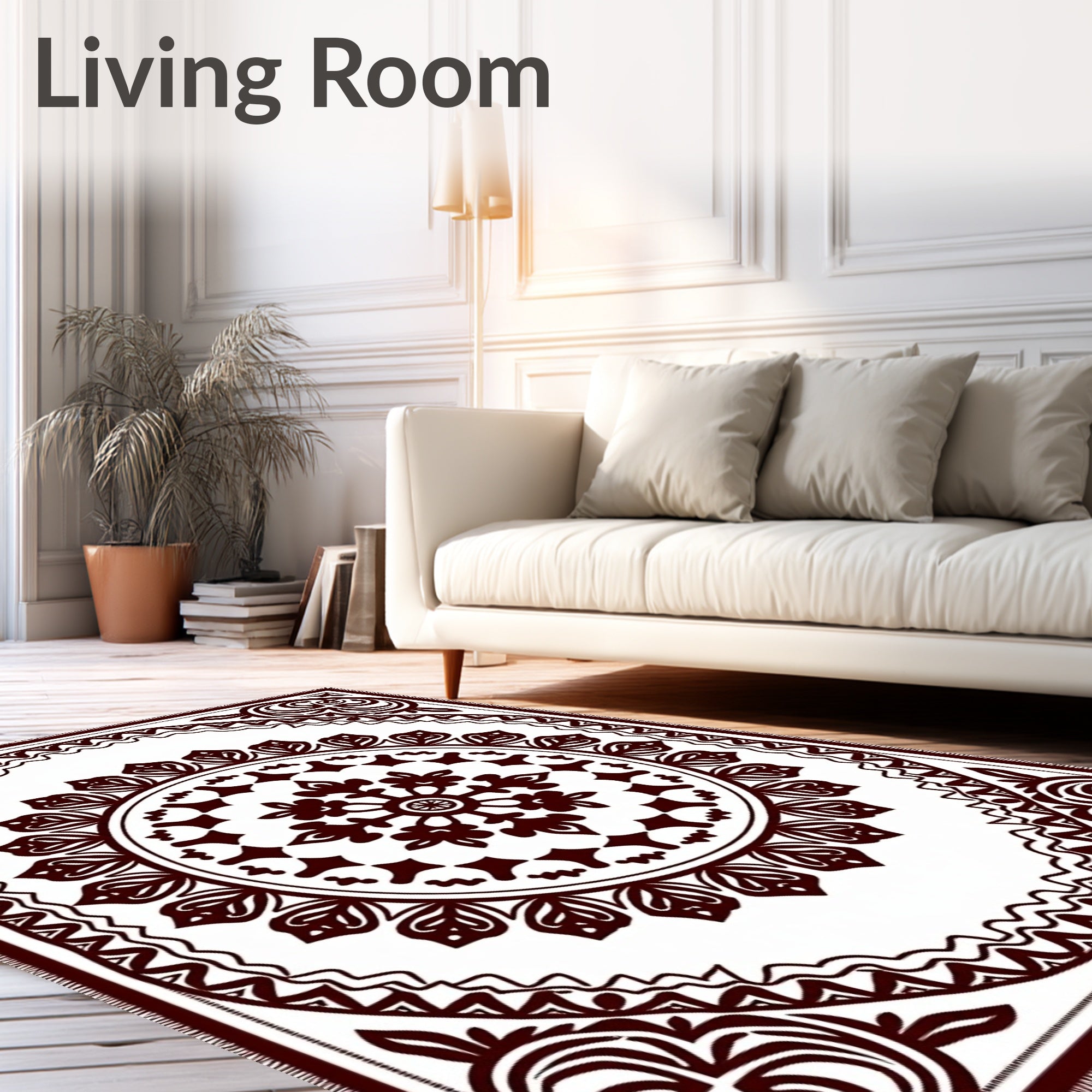 Ornate Mandala Ethnic Pattern Rug
