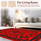 Bold Floral Scrolls Pattern Rug