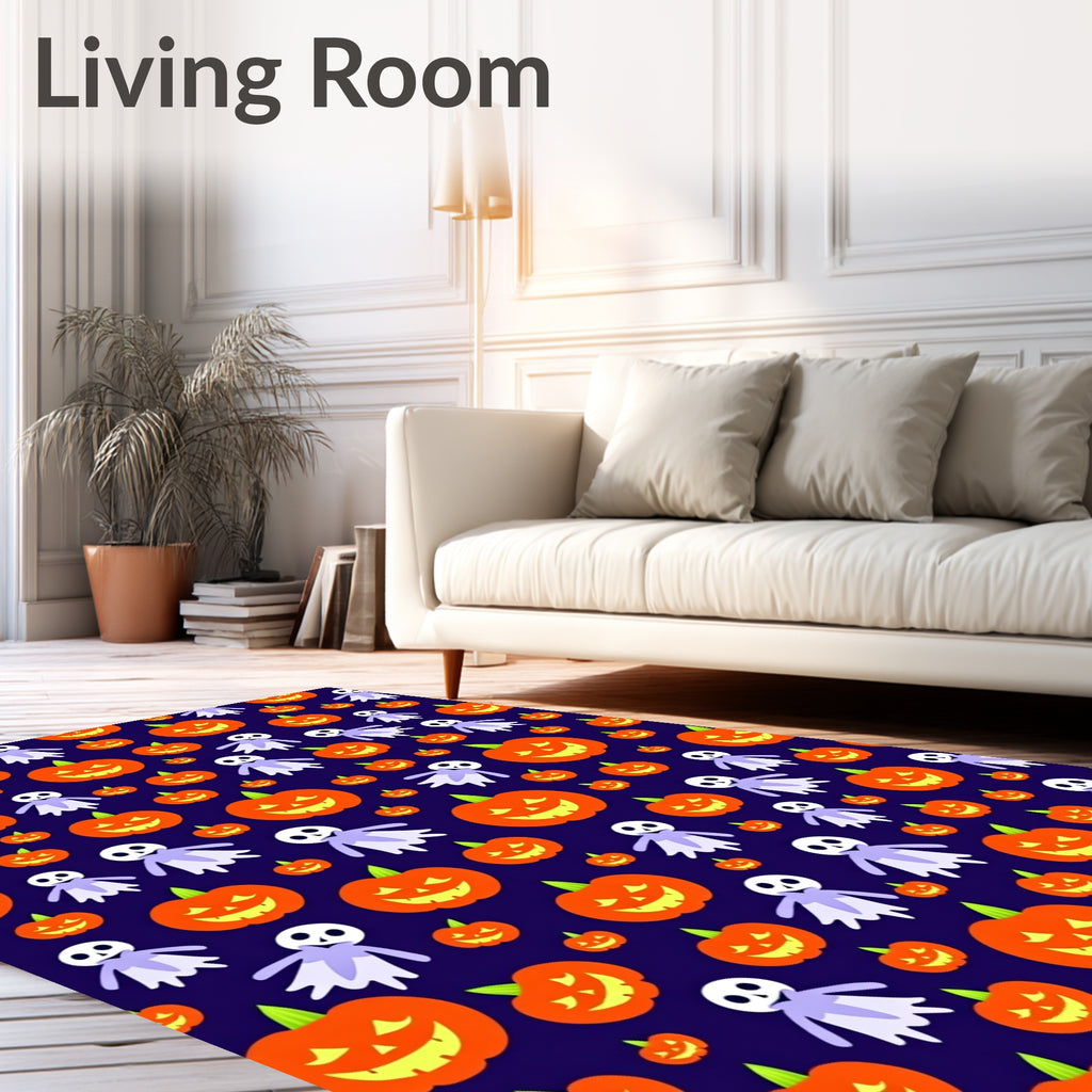 Jack-o'-lantern Ghost Happy Halloween Pattern Rug