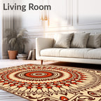 Ornate Floral Medallion Pattern Rug
