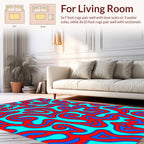 Bold Abstract Swirls Design Rug