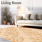 Delicate Floral Arrangement Pattern Rug