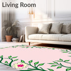Whimsical Floral Vine Design Rug