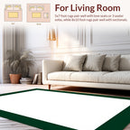 Classic Dark Green Border Design Rug