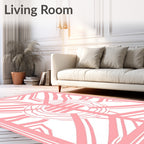 Modern Geometric Sunburst Design Rug