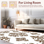 Classic Scrollwork Damask Pattern Rug