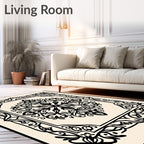 Classic Floral Mandala Pattern Rug