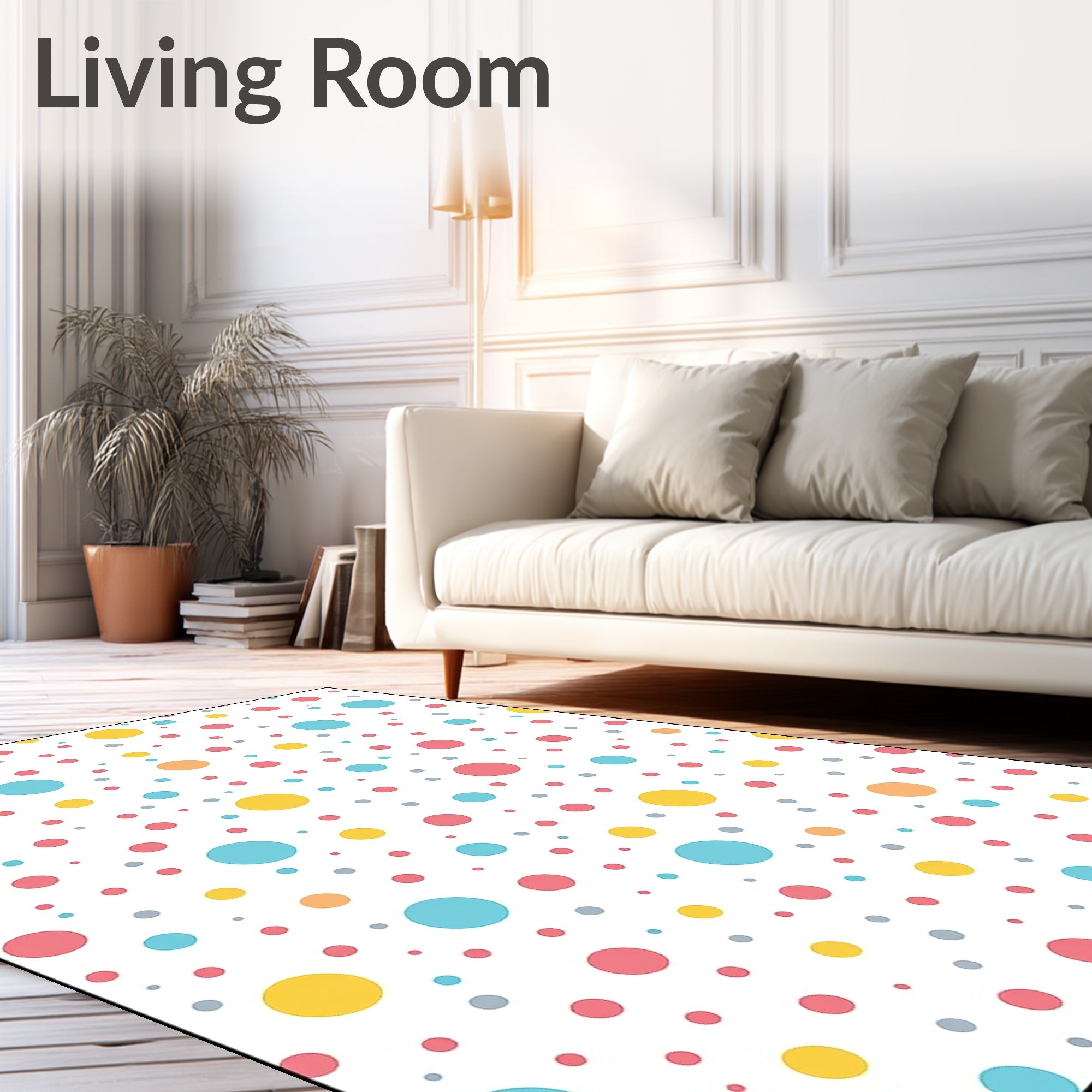 Playful Polka Dot Pattern Rug