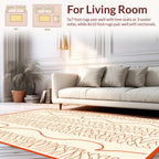 Terra Cotta Organic Wave Stripe Rug