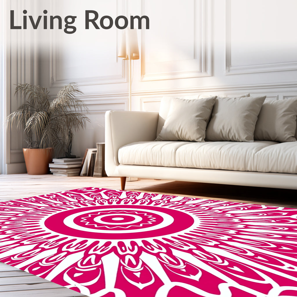 Radiant Sunburst Symmetry Pattern Rug