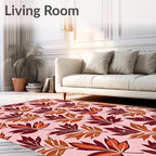 Autumn Leaf Pattern Deco Rug