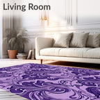 Art Nouveau Floral Swirl Design Rug