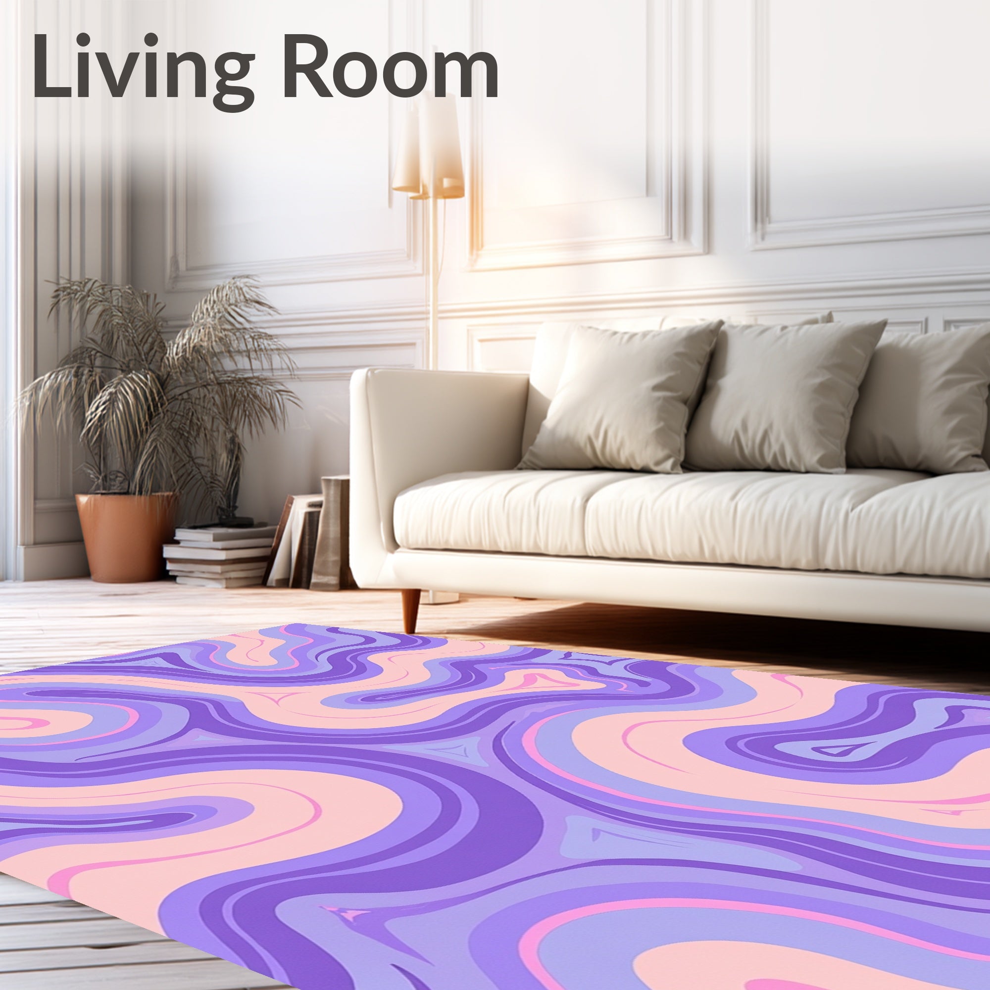 Swirling Gradient Abstract Pattern Rug