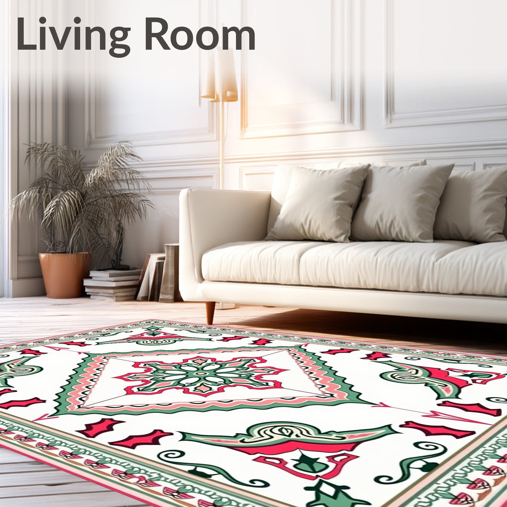 Ornate Floral Vine Patterns Rug