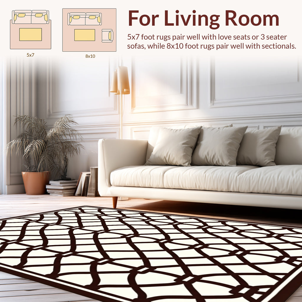 Interlocking Lattice Pattern Rug