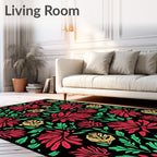Bold Floral Pattern Design Rug