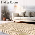 Hand Drawn Zigzag Chevron Lines Pattern Rug