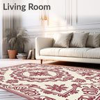 Ornate Floral Foliage Pattern Rug
