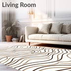 Abstract Wavy Stripe Pattern Rug